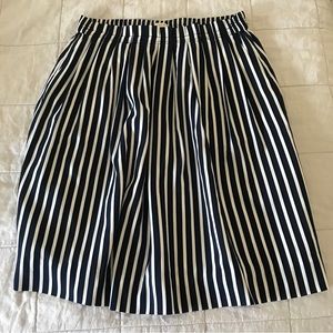 J. Crew navy and white striped skirt, size 8